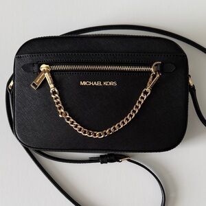Michael Kors Black and Gold Crossbody Bag